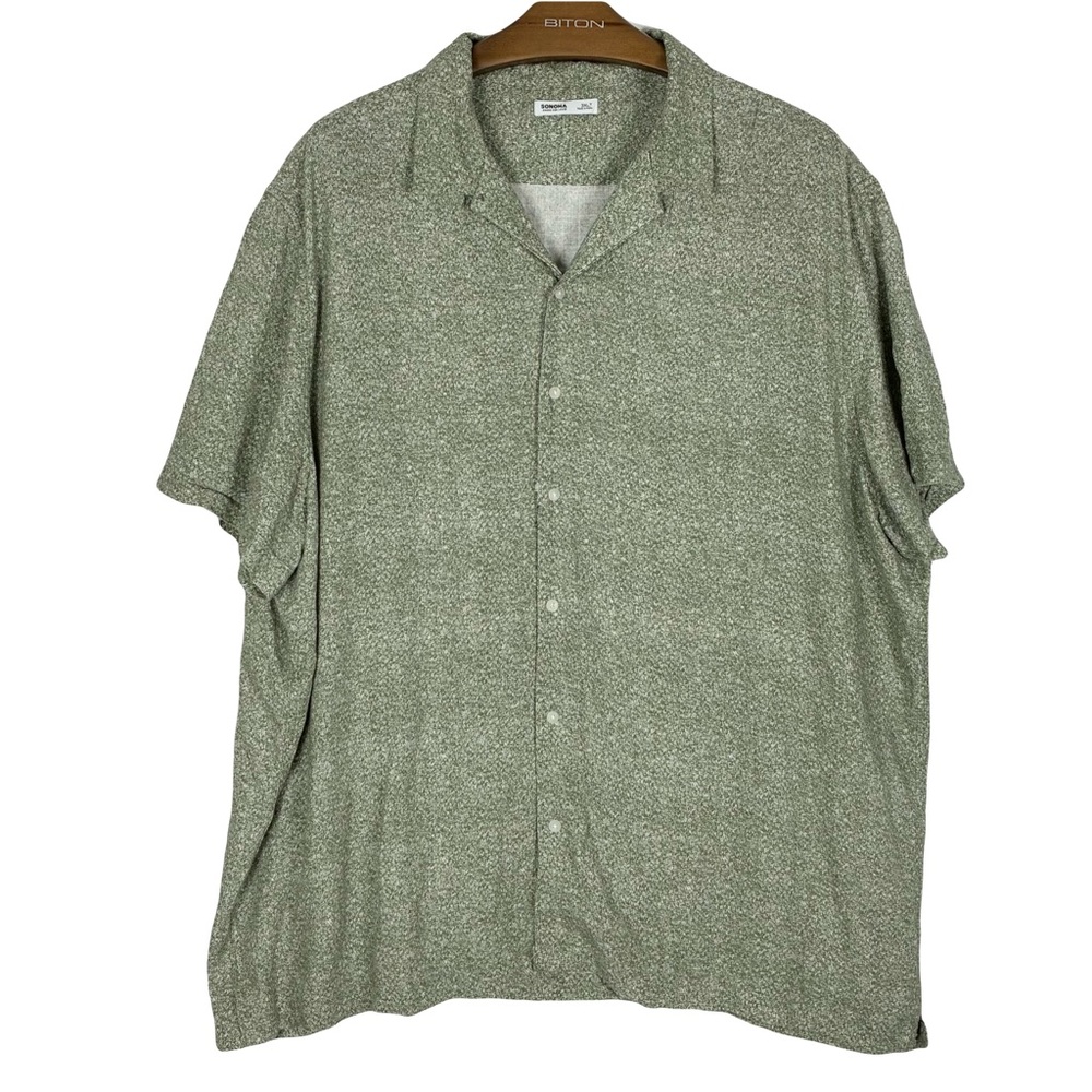 Sonoma Button Shirt 3XLT Short Sleeve India Abstract Boho Indie Retro Summer